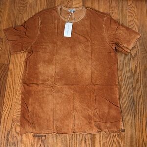 Cotton Citizen Jagger Short Sleeve Shirt Crew Neck Rust Men's size XL NWT unisex